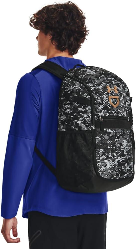 imageUnder Armour UnisexAdult Utility Baseball Backpack Print 403 Royal   White One Size Fits All002 Black   Metallic Gold