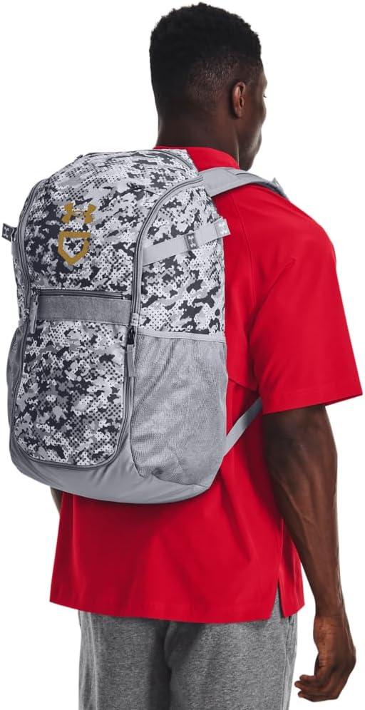 imageUnder Armour UnisexAdult Utility Baseball Backpack Print 403 Royal   White One Size Fits All036 Steel   Metallic Gold