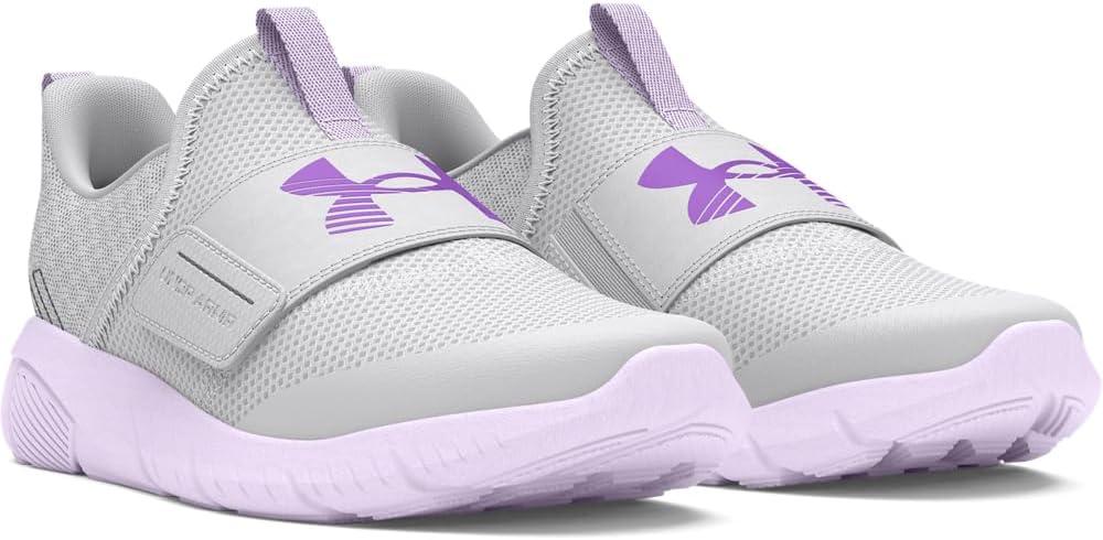 imageUnder Armour UnisexChild Pre School Flash102 Halo GraySalt PurpleLavish