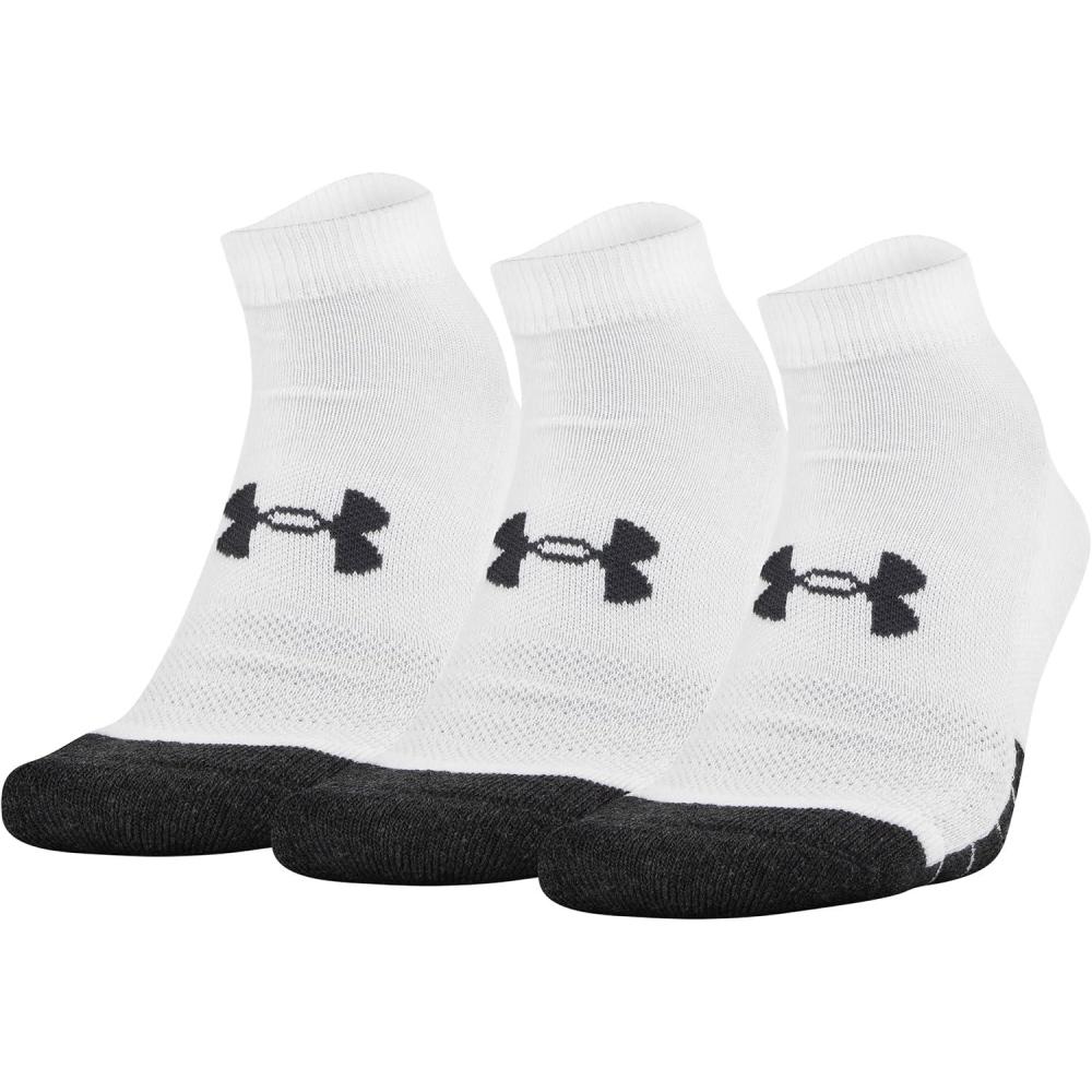 imageUnder Armour Adult Performance Tech Low Cut Socks 3 and 6 PackWhite 3pairs
