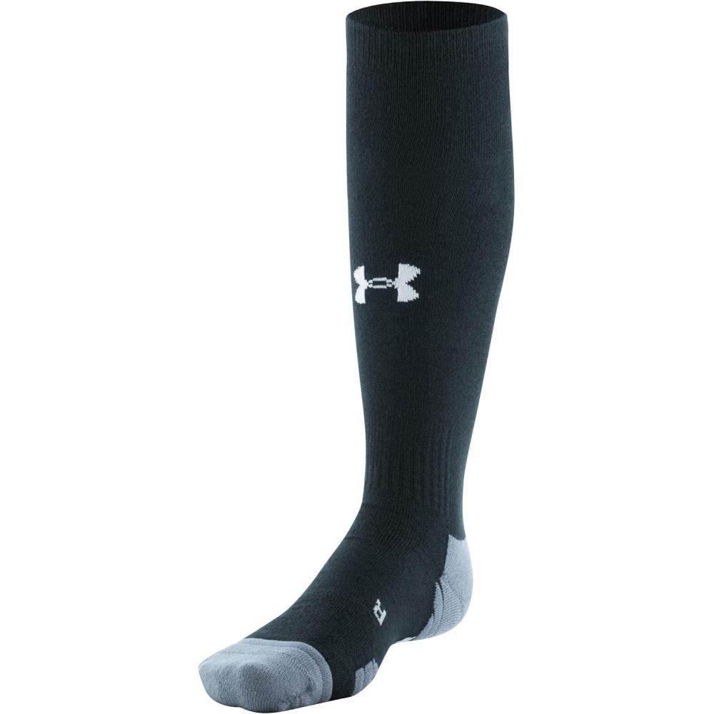imageUnder Armour Adult Team OverTheCalf Socks 1PairBlackGraphiteWhite