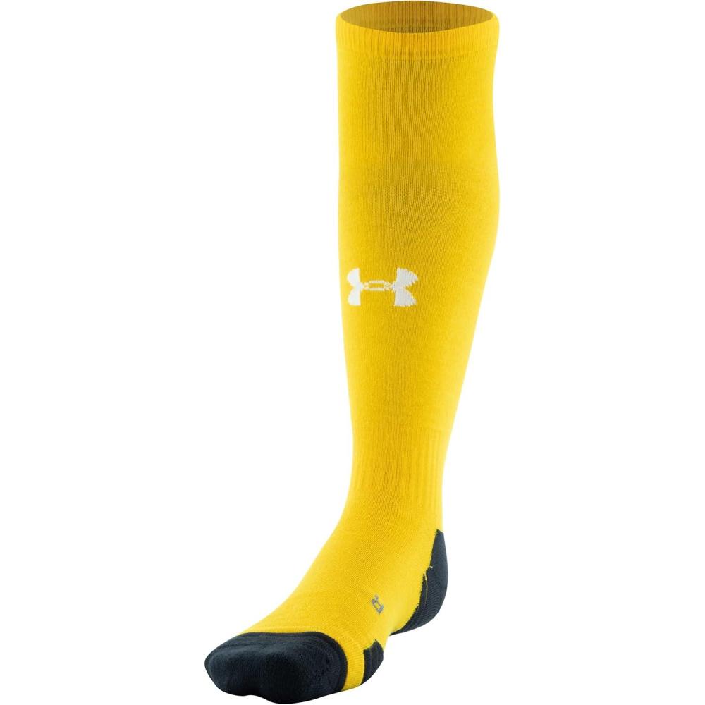 imageUnder Armour Adult Team OverTheCalf Socks 1PairSteeltown GoldBlackWhite