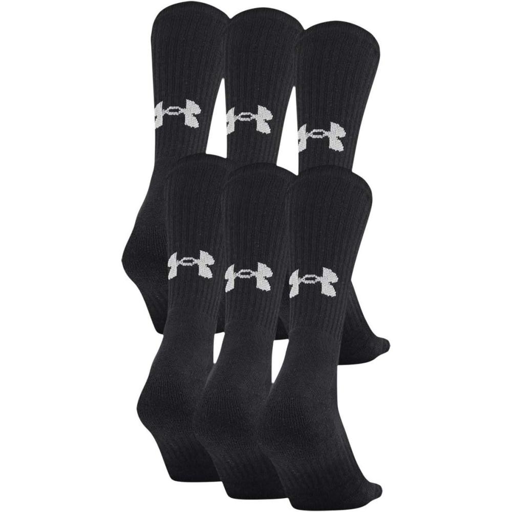 imageUnder Armour Adult Training Cotton Crew Socks MultipairsBlack 6pairs