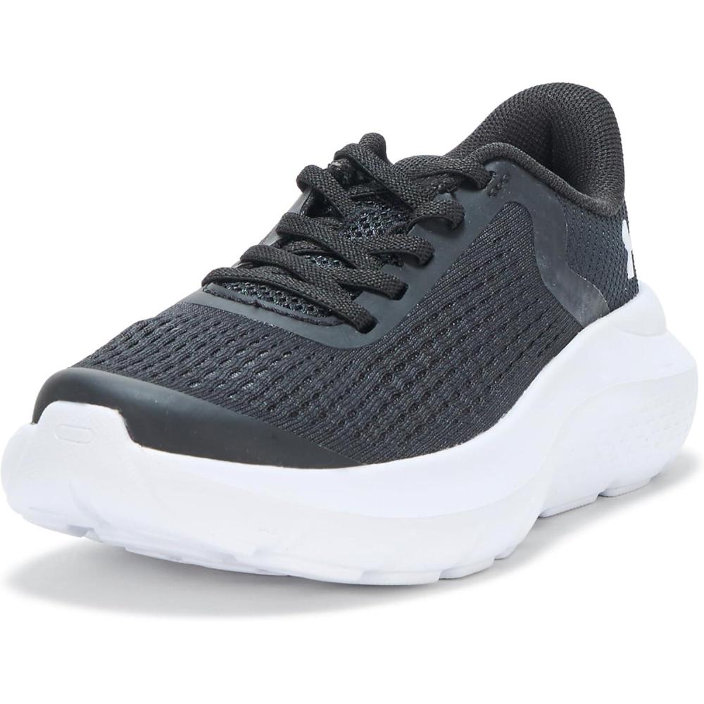 imageUnder Armour Boys Pre School Rogue 4 Alternate Lace Sneaker001 BlackBlackWhite