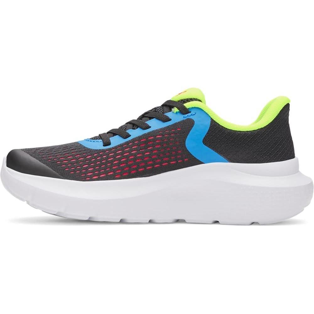 imageUnder Armour Boys Pre School Rogue 4 Alternate Lace Sneaker004 BlackHigh Vis YellowRacer Red