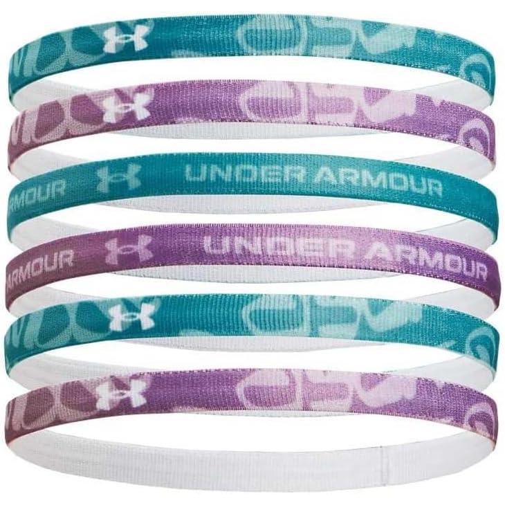 imageUnder Armour Girls Graphic Headbands 6Pack464 Circuit Teal  Provence Purple  White