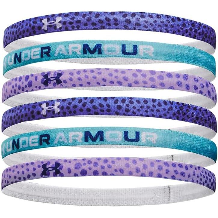imageUnder Armour Girls Graphic Headbands 6Pack495 Baja Blue  Glacier Blue  Nebula Purple