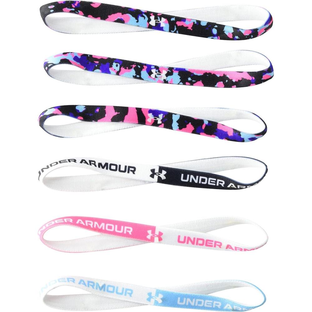 imageUnder Armour Girls Graphic Headbands 6PackSky Blue 914Black