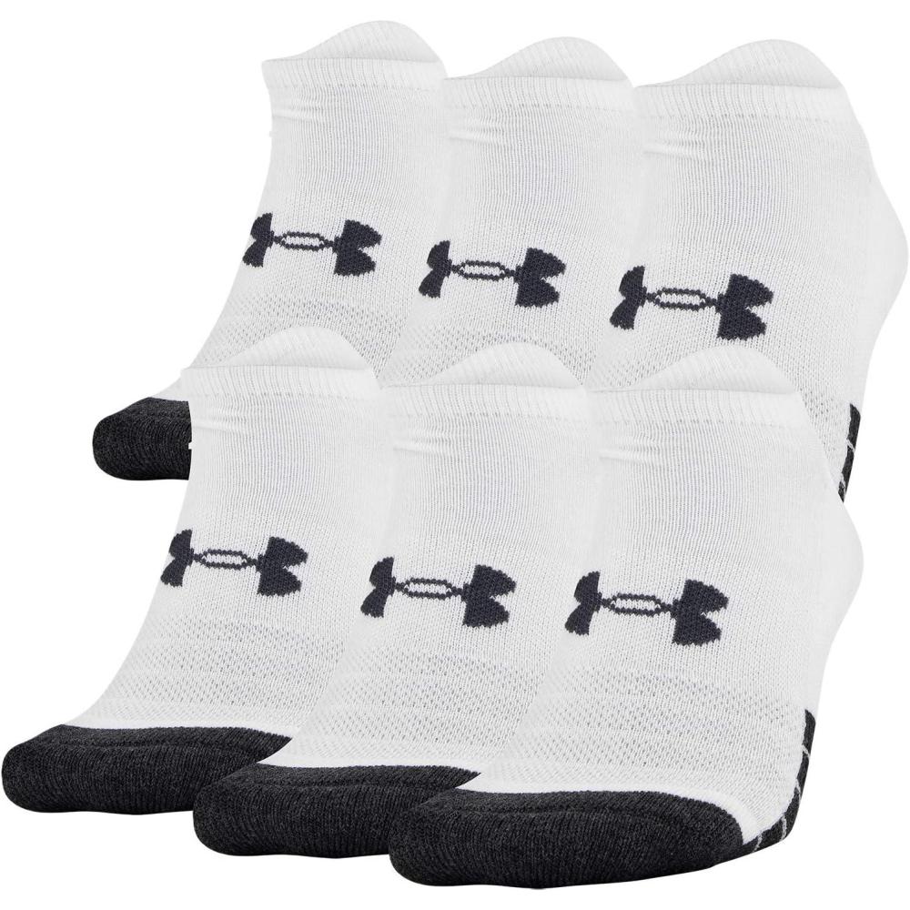 imageUnder Armour Performance Tech No Show Socks MultipairsWhite 6pairs