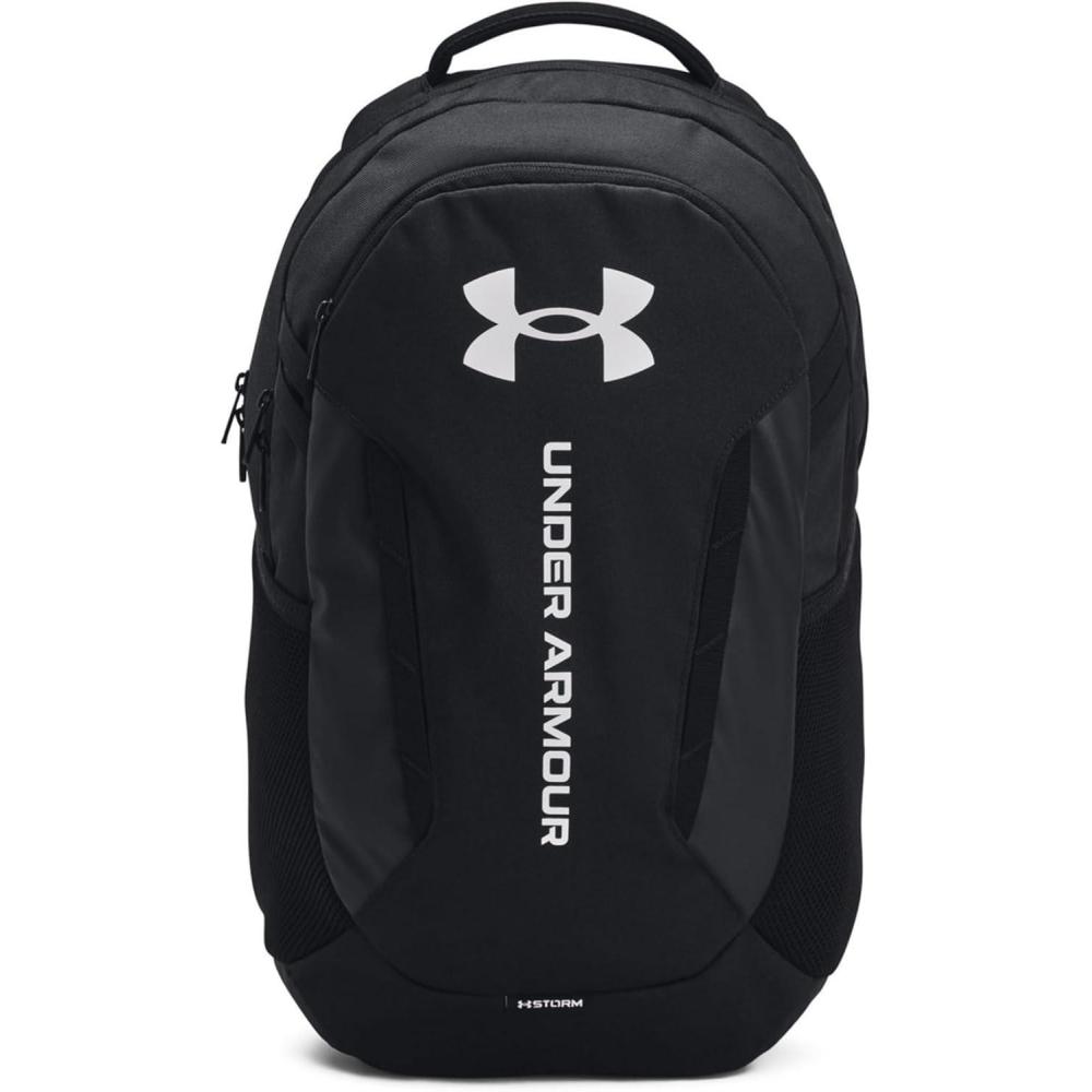 imageUnder Armour UnisexAdult Hustle 60 Backpack 001 BlackBlackMetallic Gold One Size Fits Most002 Black  Black  White