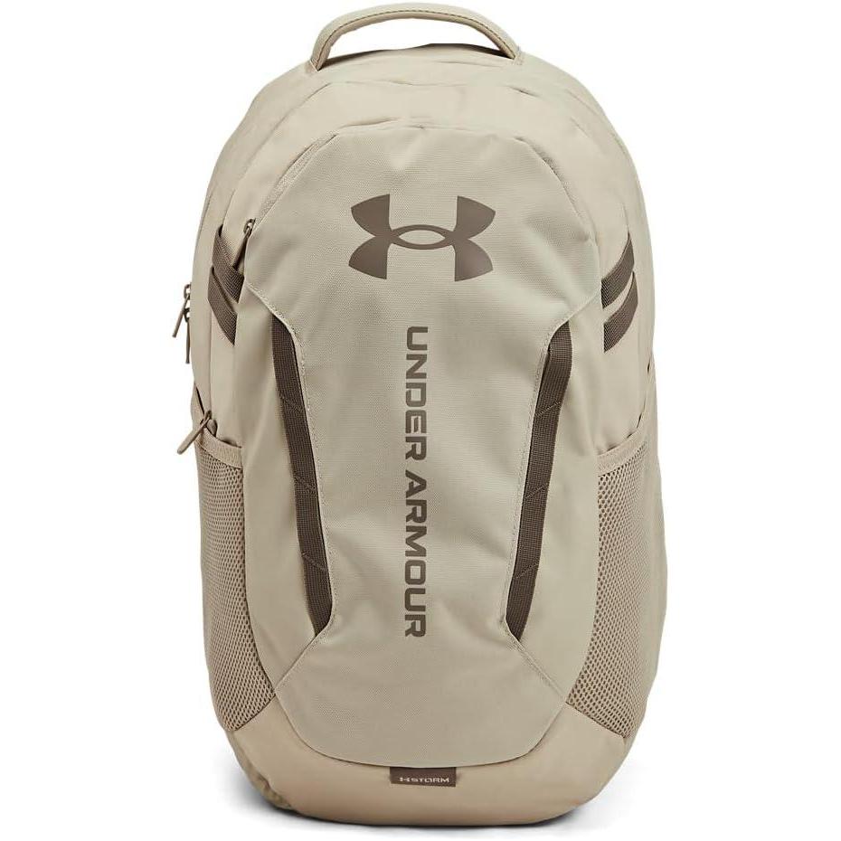 imageUnder Armour UnisexAdult Hustle 60 Backpack 001 BlackBlackMetallic Gold One Size Fits Most289 Khaki Base  Khaki Base  Taupe Dusk