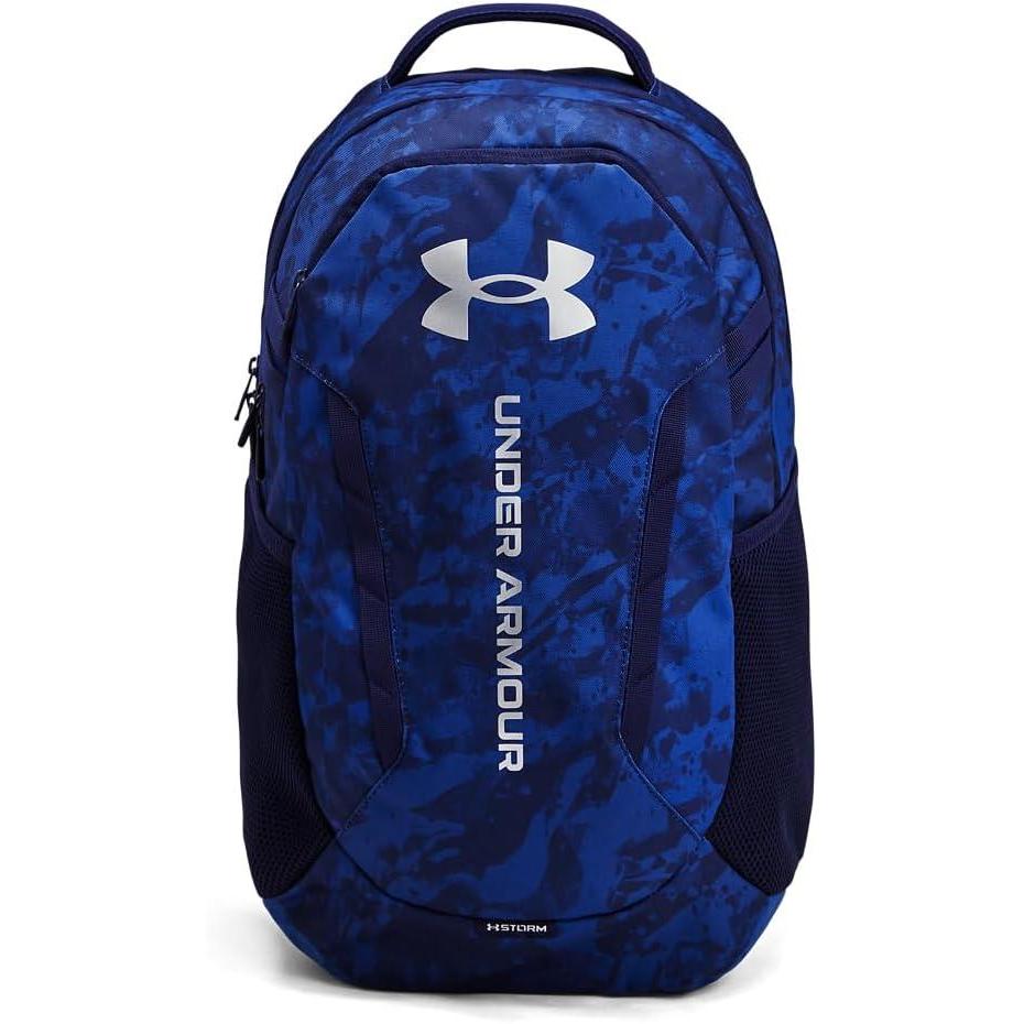 imageUnder Armour UnisexAdult Hustle 60 Backpack 001 BlackBlackMetallic Gold One Size Fits Most432 Tech Blue  Navy Magic  Metallic Silver