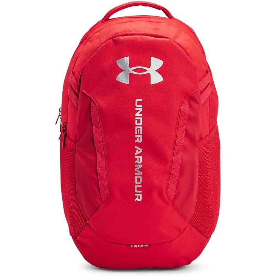 imageUnder Armour UnisexAdult Hustle 60 Backpack 001 BlackBlackMetallic Gold One Size Fits Most600 Red  Red  Metallic Silver