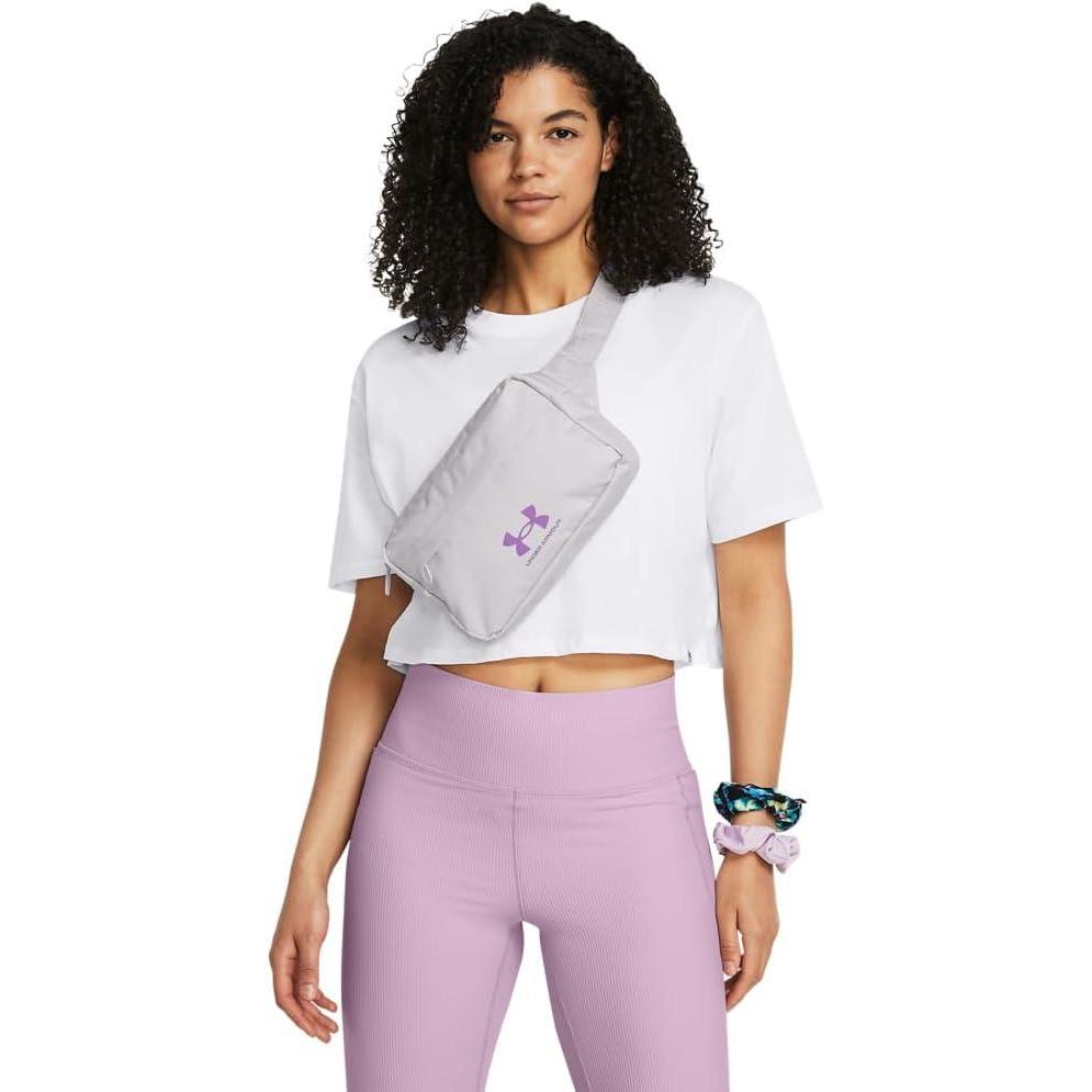 imageUnder Armour UnisexAdult Loudon Lite Waistband Crossbody014 Halo Gray  Castlerock  Provence Purple