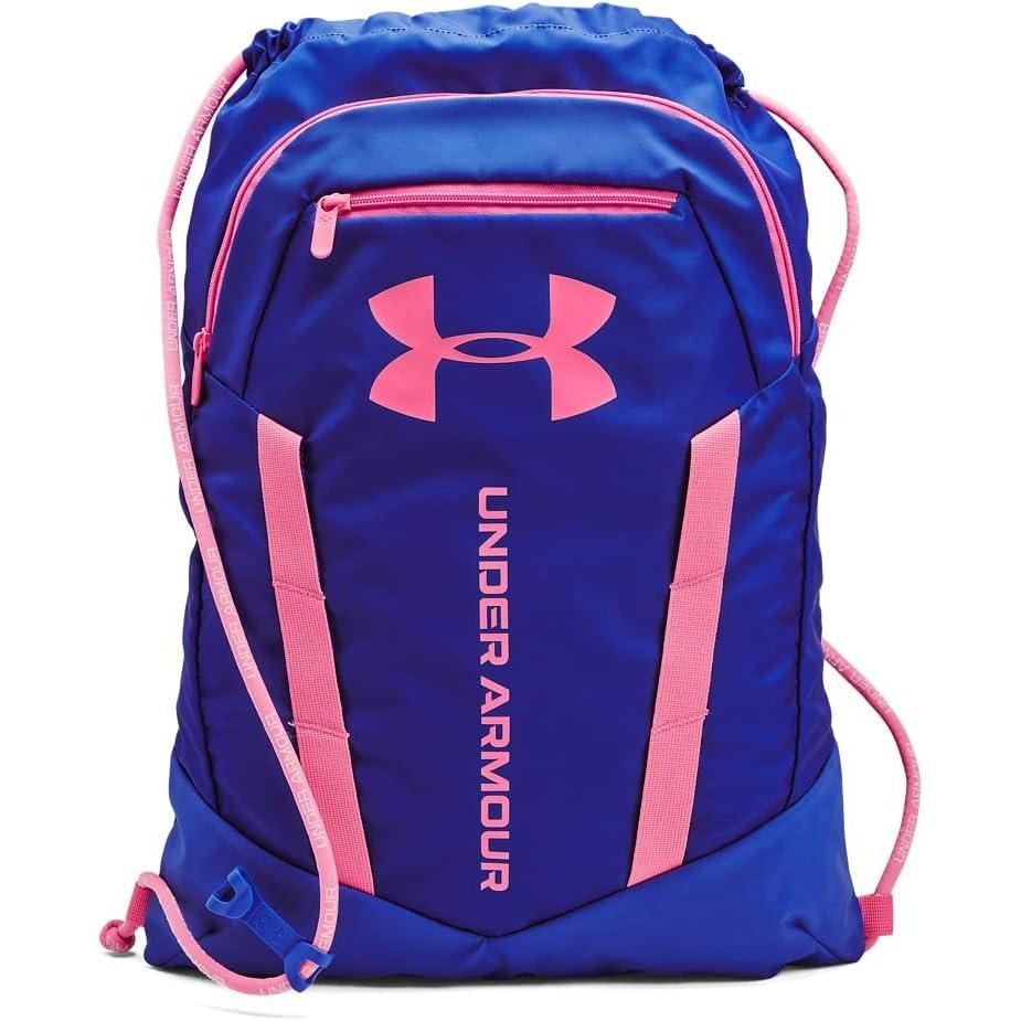 imageUnder Armour UnisexAdult Undeniable Sackpack  Pitch Gray Medium Heather 012Black  One Size Fits Most486 Versa Blue  Pink Punk  White