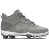 imageUnder Armour Boys Harper 8 Mid TPU Jr Baseball Shoe101 Baseball GrayBaseball GrayWhite