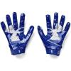imageUnder Armour Mens F8 Football Gloves400  Royal  Metallic Silver