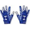 imageUnder Armour Mens F8 Football Gloves400  Royal  Metallic Silver