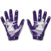 imageUnder Armour Mens F8 Football Gloves500  Purple  Metallic Silver