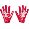 imageUnder Armour Mens F8 Football Gloves600  Red  Metallic Silver