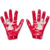imageUnder Armour Mens F8 Football Gloves600  Red  Metallic Silver