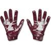 imageUnder Armour Mens F8 Football Gloves609  Maroon  Metallic Silver