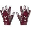 imageUnder Armour Mens F8 Football Gloves609  Maroon  Metallic Silver