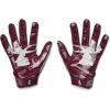 imageUnder Armour Mens F8 Football Gloves609  Maroon  Metallic Silver
