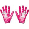 imageUnder Armour Mens F8 Football Gloves654  Tropic Pink  Metallic Silver