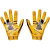 imageUnder Armour Mens F8 Football Gloves750  Steeltown Gold  Black