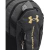 imageUnder Armour UnisexAdult Hustle 60 Backpack 001 BlackBlackMetallic Gold One Size Fits Most005 Black Full Heather  Black  Metallic Gold