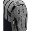imageUnder Armour UnisexAdult Hustle 60 Backpack 001 BlackBlackMetallic Gold One Size Fits Most026 Castlerock Full Heather  Black  Black