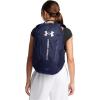 imageUnder Armour UnisexAdult Hustle 60 Backpack 001 BlackBlackMetallic Gold One Size Fits Most411 Midnight Navy  Midnight Navy  Metallic Silver