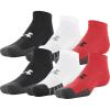 imageUnder Armour Adult Performance Tech Low Cut Socks 3 and 6 PackRed Assorted 6pairs