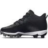 imageUnder Armour Boys Harper 8 Mid TPU Jr Baseball Shoe001 BlackBlackMetallic Silver