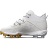 imageUnder Armour Boys Harper 8 Mid TPU Jr Baseball Shoe100 WhiteWhiteHalo Gray