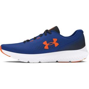 imageUnder Armour Boys Grade School Charged Rogue 4 Running Shoe400 Tech BlueBlackOrange Blast