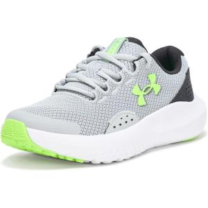 imageUnder Armour Boys Grade School Surge 4 Sneaker012 Mod GrayBlackHyper Green