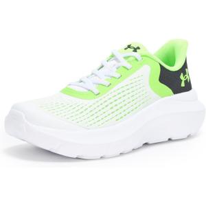 imageUnder Armour Boys Pre School Rogue 4 Alternate Lace Sneaker100 WhiteBlackHyper Green