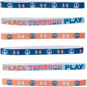 imageUnder Armour Girls Graphic Headbands 6Pack426 Varsity Blue  Blizzard  Bubble Peach