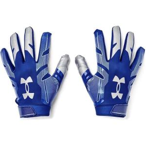 imageUnder Armour Mens F8 Football Gloves400  Royal  Metallic Silver