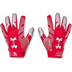imageUnder Armour Mens F8 Football Gloves600  Red  Metallic Silver