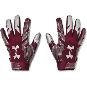 imageUnder Armour Mens F8 Football Gloves609  Maroon  Metallic Silver