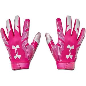 imageUnder Armour Mens F8 Football Gloves654  Tropic Pink  Metallic Silver