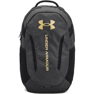 imageUnder Armour UnisexAdult Hustle 60 Backpack 001 BlackBlackMetallic Gold One Size Fits Most005 Black Full Heather  Black  Metallic Gold