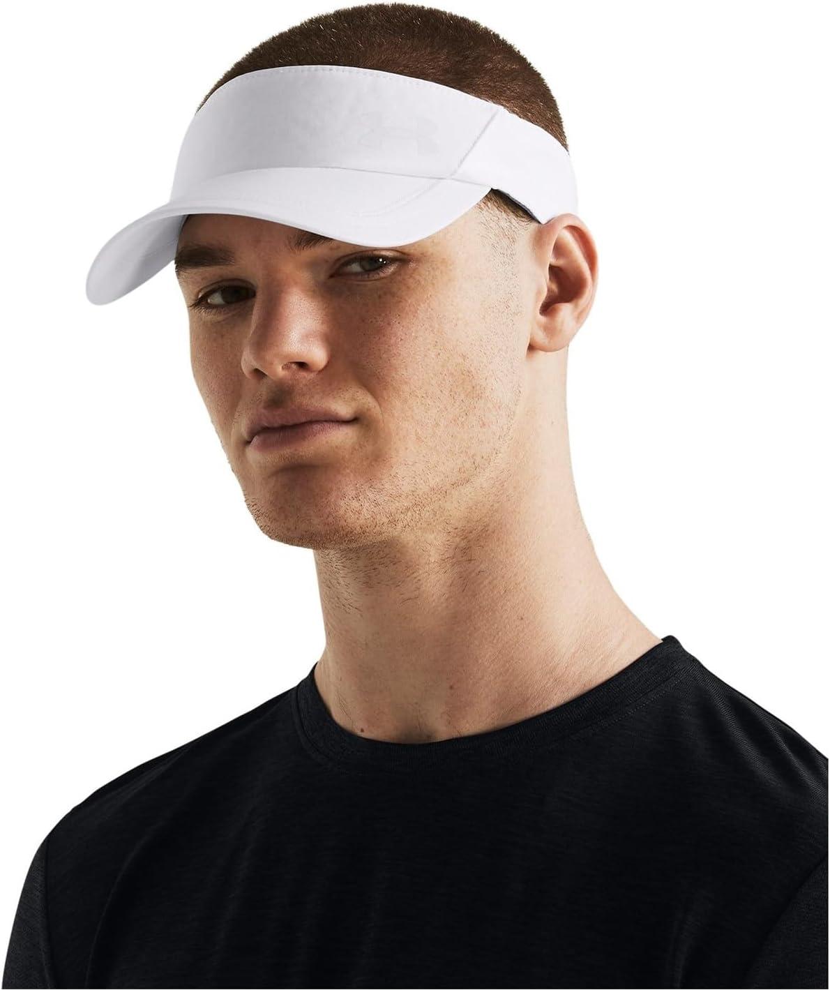 imageUnder Armour Mens Isochill Launch Run Visor100 White  White  Reflective