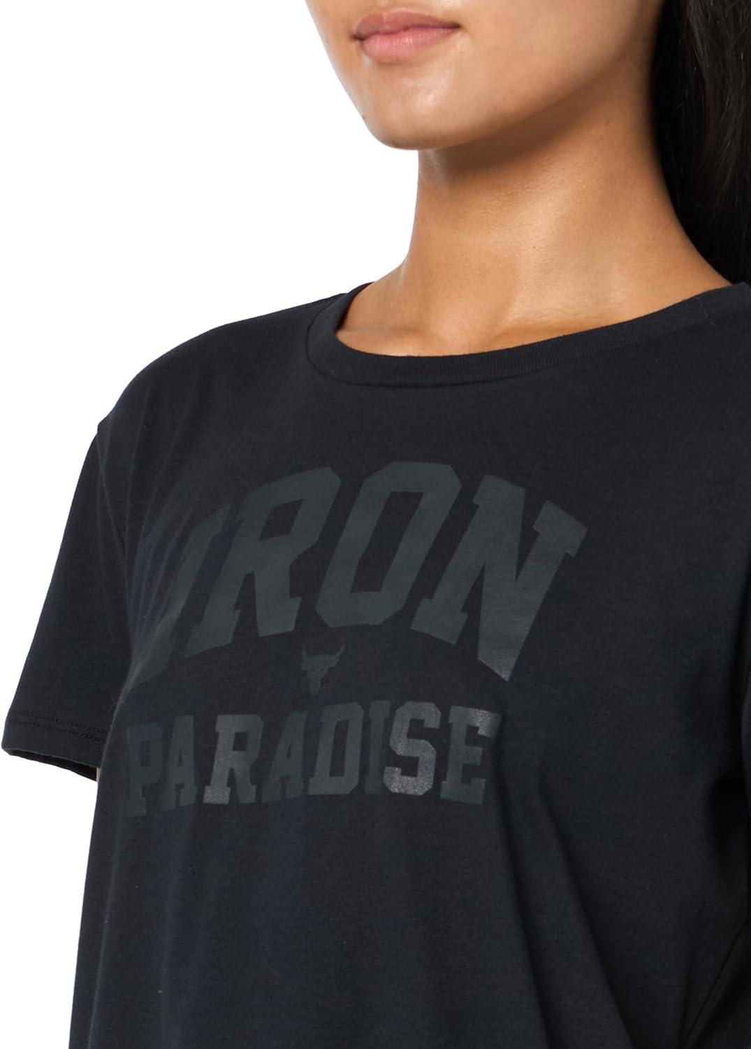 imageUnder Armour Womens Project Rock Payoff Short Sleeve T Shirt001 Black  Gray Matter  White