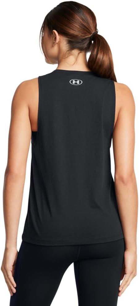 imageUnder Armour Womens Project Rock Sportstyle Tank Top001 Black   White