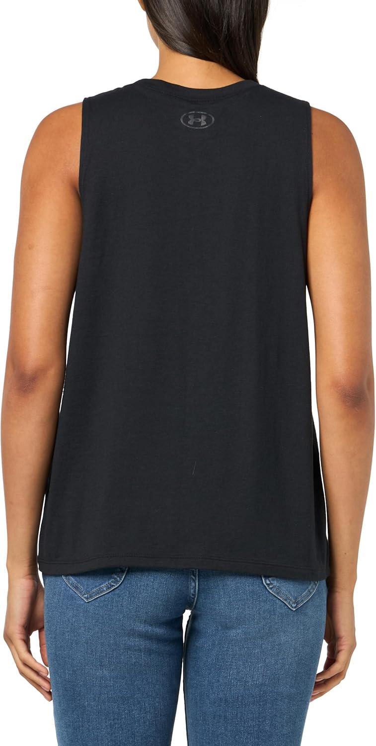 imageUnder Armour Womens Project Rock Sportstyle Tank Top002 Black   Black