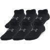 imageUnder Armour Kids Youth Essential No Show Socks 6 Pairs001 Black  Black  Castlerock